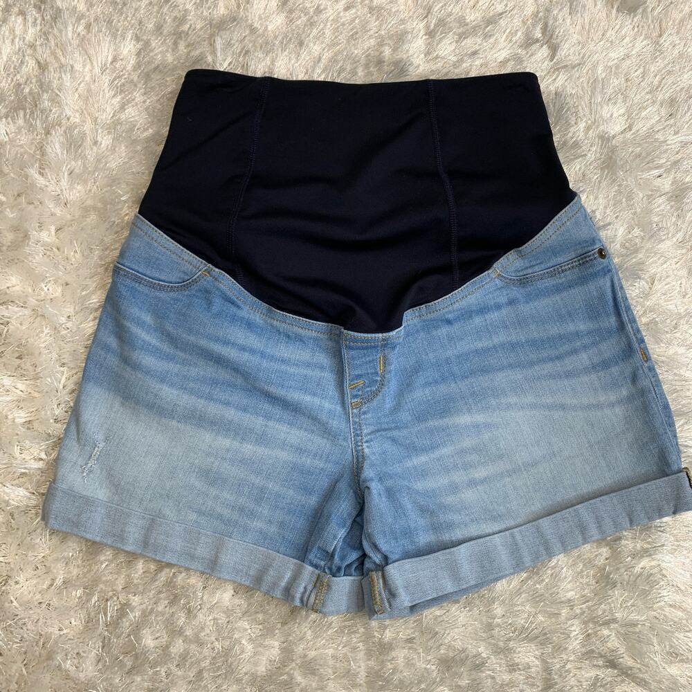 isabel Maternity Over Belly Denim Jean Shorts Sz Midi Sz 4